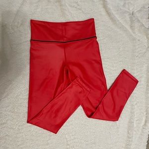 Zyia Red Sweetheart Metallic Light n Tight Hi-rise 7/8 24" size 6-8